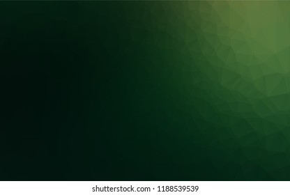 Dark Green vector low poly texture. Shining colored illustration in a Brand new style. The completely new template can be used for your brand book.