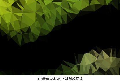 Dark Green vector low poly cover. Creative illustration in halftone style with gradient. The completely new template can be used for your brand book.