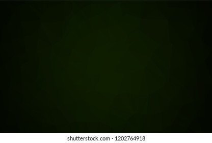Dark Green vector low poly cover. A sample with polygonal shapes. The best triangular design for your business.