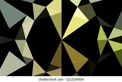 Dark Green vector low poly layout. A completely new color illustration in a vague style. Brand new style for your business design.