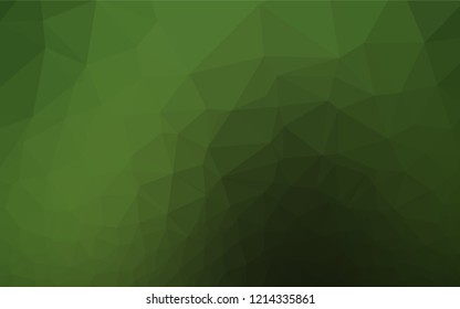 Dark Green vector low poly texture. Modern geometrical abstract illustration with gradient. A completely new design for your business.