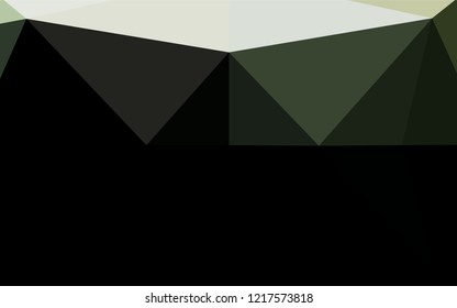 Dark Green vector low poly layout. Geometric illustration in Origami style with gradient.  A completely new design for your business.