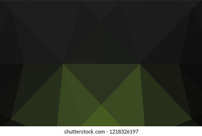 Dark Green vector low poly texture. An elegant bright illustration with gradient. Triangular pattern for your business design.