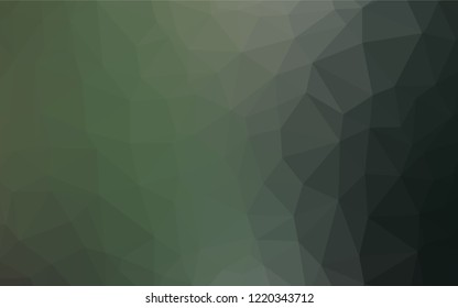 Dark Green vector low poly texture. A completely new color illustration in a vague style. Brand new design for your business.