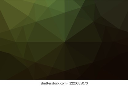 Dark Green vector low poly layout. An elegant bright illustration with gradient. The completely new template can be used for your brand book.