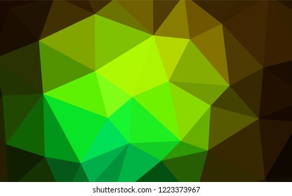 Dark Green vector low poly texture. Colorful illustration in polygonal style with gradient. Pattern for a brand book's backdrop.