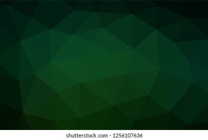 Dark Green vector low poly texture. A completely new color illustration in a vague style. A completely new design for your business.