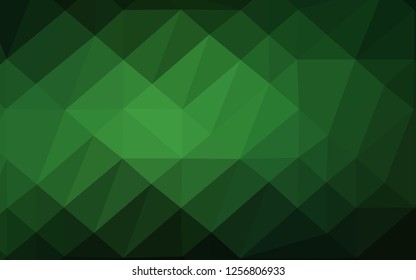 Dark Green vector low poly texture. A completely new color illustration in a vague style. Elegant pattern for a brand book.