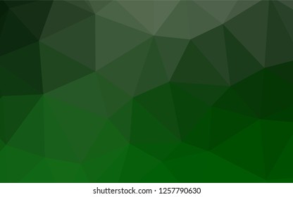Dark Green vector low poly layout. Polygonal abstract illustration with gradient. A new texture for your web site.