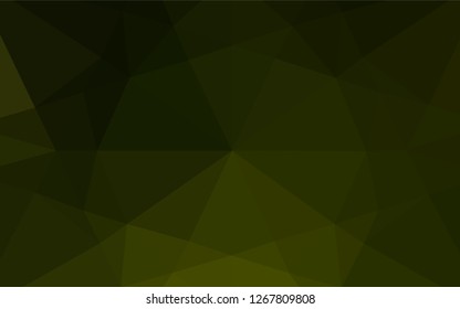 Dark Green vector low poly layout. Shining illustration, which consist of triangles. The polygonal design can be used for your web site.