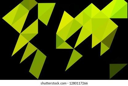 Dark Green vector low poly texture. Shining colored illustration in a Brand new style. Polygonal design for your web site.