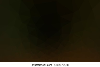 Dark Green vector low poly cover. Shining colored illustration in a Brand new style. The polygonal design can be used for your web site.