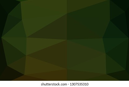 Dark Green vector low poly layout. Glitter abstract illustration with an elegant design. Polygonal design for your web site.