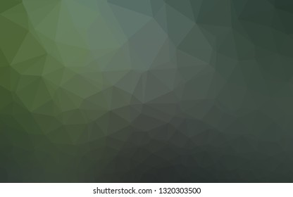 Dark Green vector low poly cover. Colorful abstract illustration with gradient. Completely new design for your business.