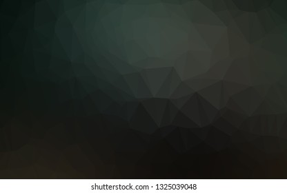Dark Green vector low poly layout. An elegant bright illustration with gradient. Template for your brand book.