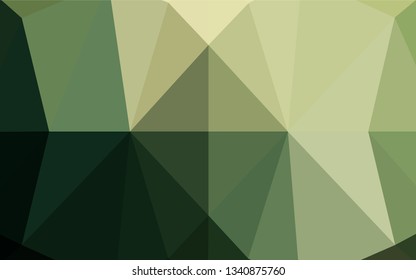 Dark Green vector low poly texture. Colorful abstract illustration with gradient. The textured pattern can be used for background.