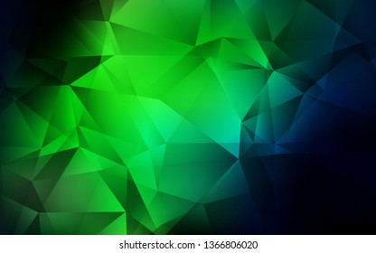 Dark Green vector low poly layout. A sample with polygonal shapes. Brand new design for your business.