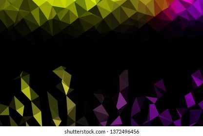 Dark Green vector low poly texture. Geometric illustration in Origami style with gradient. Template for your brand book.