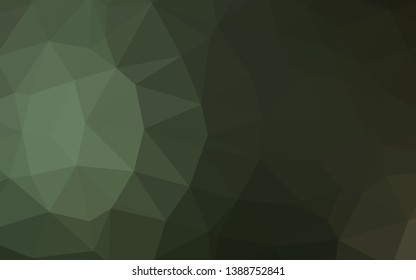 Dark Green vector low poly cover. A completely new color illustration in a vague style. Completely new design for your business.