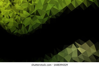 Dark Green vector low poly layout. Colorful illustration in abstract style with gradient. Template for a cell phone background.