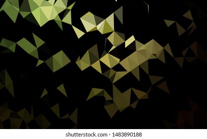 Dark Green vector low poly layout. A sample with polygonal shapes. Polygonal design for your web site.