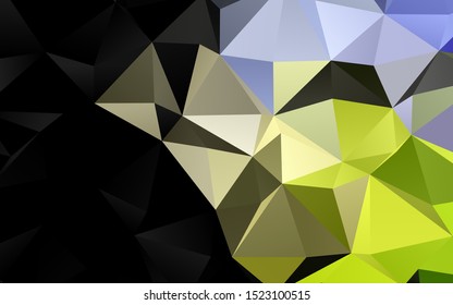 Dark Green vector low poly cover. Brand new colorful illustration in with gradient. Completely new template for your business design.