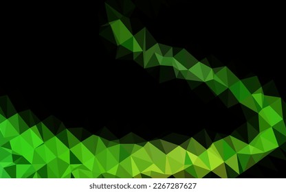 Dark Green vector low poly cover. Colorful abstract illustration with gradient. The best triangular design for your business.