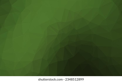 Dark Green vector low poly cover. Creative illustration in halftone style with gradient. Template for a cell phone background.