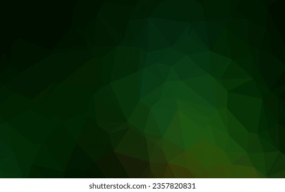 Dark Green vector low poly texture. Geometric illustration in Origami style with gradient. Completely new design for your business.