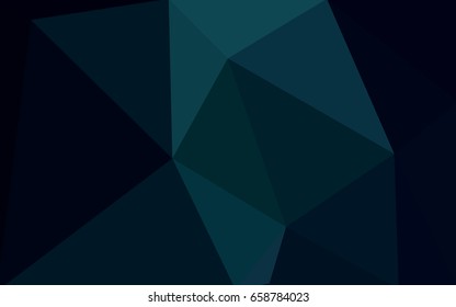 Dark Green vector Low poly crystal background. Polygon design pattern. Low poly illustration, low polygon background.