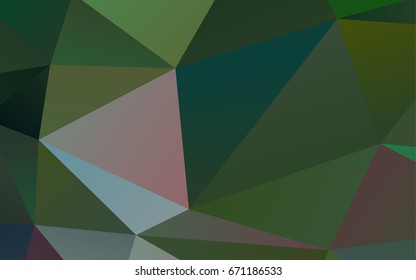 Dark Green vector low poly pattern. Modern geometrical abstract illustration with gradient. Triangular pattern for your business design.