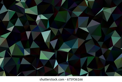 Dark Green vector low poly background. Colorful illustration in abstract style with gradient. The completely new template can be used for your brand book.