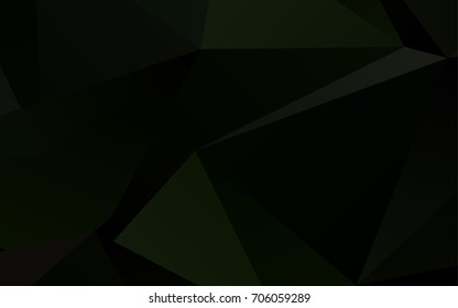 Dark Green vector low poly template. A vague abstract illustration with gradient. Brand-new style for your business design.