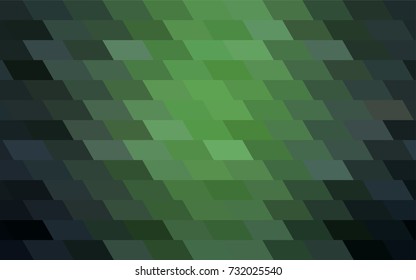 Dark Green vector low poly background. A sample with a polygonal design. Illustration in polygonal style with repeating squares