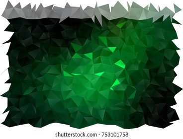 Dark Green vector low poly pattern. Modern geometrical abstract illustration with gradient. The best triangular design for your business.