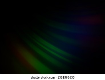 Dark Green vector modern bokeh pattern. Colorful illustration in blurry style with gradient. The blurred design can be used for your web site.