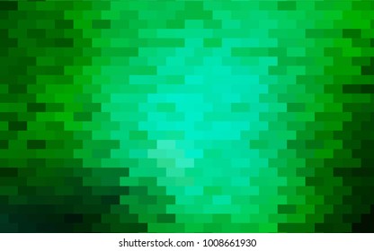 Dark Green vector modern geometrical background. Abstract template. Geometric pattern in square style with gradient.