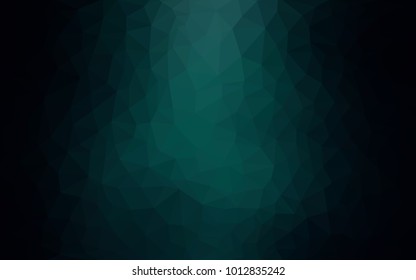 Dark Green vector modern geometrical abstract background. Texture, new background. Geometric background in Origami style with gradient. 