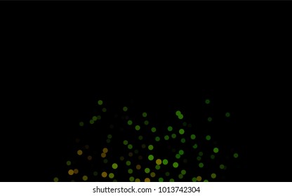Dark Green vector modern geometrical circle abstract background. Dotted texture template. Geometric pattern in halftone style with gradient. 