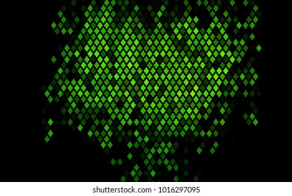 Dark Green vector modern geometrical background. Abstract template. Geometric pattern in square style with gradient.