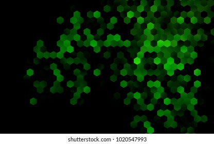 Dark Green vector modern geometrical abstract background. Texture, brand-new background. Geometric background in Origami style with gradient. 