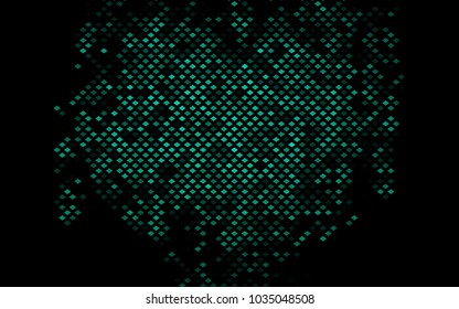 Dark Green vector modern geometrical background. Abstract template. Geometric pattern in square style with gradient.