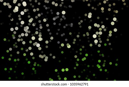 Dark Green vector modern geometrical circle abstract background. Dotted texture template. Geometric pattern in halftone style with gradient. 