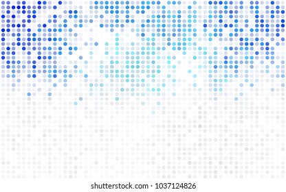 Dark Green vector modern geometrical circle abstract background. Dotted texture template. Geometric pattern in halftone style with gradient. 