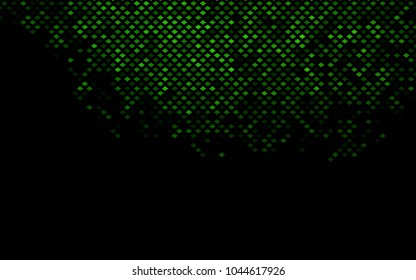 Dark Green vector modern geometrical background. Abstract template. Geometric pattern in square style with gradient.