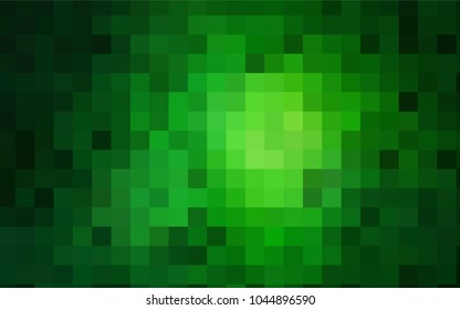 Dark Green vector modern geometrical background. Abstract template. Geometric pattern in square style with gradient.