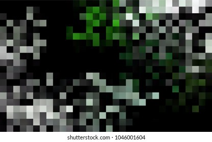 Dark Green vector modern geometrical background. Abstract template. Geometric pattern in square style with gradient.