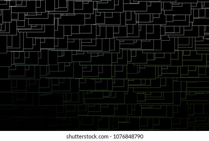 Dark Green vector modern geometrical background. Abstract template. Geometric pattern in square style with gradient.