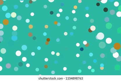 Dark Green vector modern geometrical circle abstract background. Dotted texture template. Geometric pattern in halftone style with gradient. 