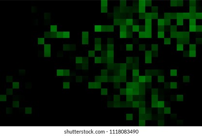 Dark Green vector modern geometrical background. Abstract template. Geometric pattern in square style with gradient.